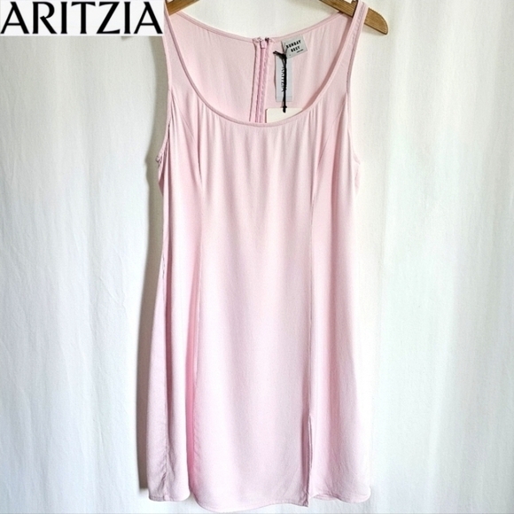 🇨🇦 Aritzia Sunday Best Honey Ryder Rose Pink Silene Mini Dress - Picture 1 of 16